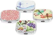 Ipetboom 1 Set 4Pcs Portable Sealed Medicine Storage Case Travel Pill Organizers for Easy Carrying Sorting for Pills Items Compact Design for Go Use