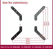 X400 VESA Extension Adapter 400x400mm for 14-55" Movable Folding LCD TV Floor St