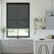 Tuiss Blinds Online Australia | Express No Drill Twist2Fit Easy Sunscreen Roller Blind - Choose from 10 Different Sizes 62-182cm W x 150-210cm H, 3 Colour Choices (Aurora Charcoal, 62W x 150H cm)