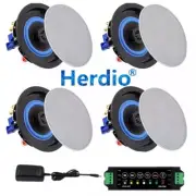 Herdio2 Pair320W Wall Ceiling Bluetooth Speakers Waterproof For Bathroom Kitchen