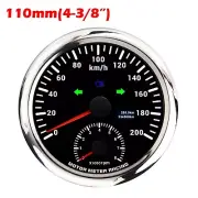 W PRO 110mm GPS Speedometer &Tachometer 200 KMH Turn Signal High Beam Waterproof