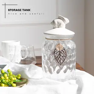 歐式透明陶瓷蓋玻璃罐糖果罐創意婚慶裝飾瓶擺件廚房雜糧儲物罐瓶