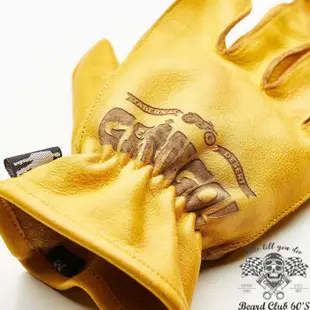♛大鬍子俱樂部♛ FUEL® FRONTERA GLOVE 歐洲 原裝 復古 騎士 經典 黃色 手套