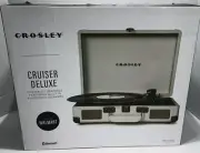 Crosley CR8005E-WS Cruiser Deluxe Portable 3-Speed Bluetooth - White Sand