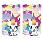 2x Crayola Kids Creations Unicorn Sketching Childrens Drawing/Colouring Set 96m+