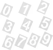 SHINEOFI 10pcs Large Number Stencils - Reusable Address Numbers Parking Stencils Painting Digital Template for Parking Lot Mailbox House Wall Painting from 0 to 9