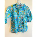 日本購入正品─麵包超人兒童雨衣，附收納袋(藍色長版上衣款)全新