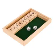 Shut The Box Game - Spots Dice Wooden Board Game for Adults & Kids
