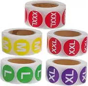 Operitacx 5 Rolls Size Sticker Label Clothing Tags and Labels Size Tags for Clothing Copper Plate Stickers