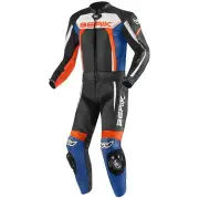 Ascari Pro Black White Red Blue Two Piece Motorcycle Suit