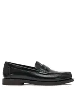 [Brunello Cucinelli] Brunello Cucinelli-Leather Loafers With Jewel Detailing Loafers & Slippers Nero-Donna 38