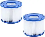 [TOMVAES] Bestway Type VI Hot Tub Spa Filters Compatible with Lay-Z-Spa 90352E,Hot Tub Filter Cartridge,2 Pack (2, White)