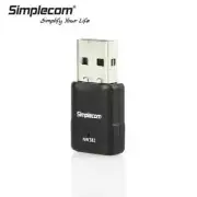 Simplecom 300Mbps WiFi Adapter Card Dongle Mini Wireless N 802.11n USB 2.4Ghz
