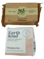 EARTH KIND Shampoo Bar & THE BODY SHOP Soap. CM3