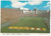 Scarce Deckled Postcard, USC - UCLA Rivalry in the Los Angeles Coliseum
