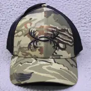 Under Armour Camo Hat Cap Forrest Green Brown Black Strap Back Outdoors NWT
