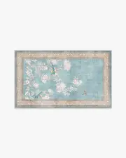 90' x 150' | Machine Washable Runner Rug | Kid & Pet Friendly | Indoor Rug | Hampton Soft Blue Rug by Gracie | Ruggable