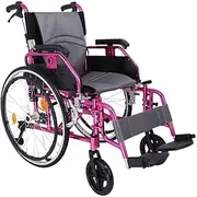 Wheelchair Transport Wheelchai Lightweight Wheelchair Folding Wheelchair with Casters Elderly Wheelchair for Seniors and Adults Mobility Aids Beach Wheelchair