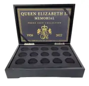Queen Elizabeth II Memorial Proof Coin by The Bradford Exc Wood Display Box