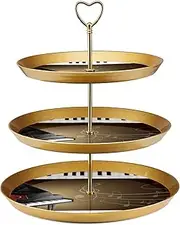 3 Tier Cupcake Stand Grand Piano with Keyboards and Musicnotes Dessert Table Tiered Serving Trays for Parties