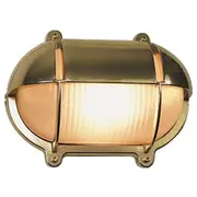 Fremantle Bunker Light, Brass &amp; Sandblasted Glass
