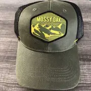 Men's MOSSY OAK Green/Black Mesh Snapback Adjustable Baseball Cap Hat