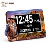 John Wayne Easy Read Full Disclosure Digital Clock