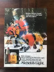 1982 vintage original print ad Michelob Light Beer Rich Smooth Taste