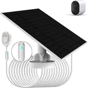 Upgraded, with Charging Alert Breathing Light. 6w Solar Panel Compatible with Arlo Pro 5S 2K, Pro 4, Pro 3, Floodlight, Ultra 2, Ultra, and Go 2 Cameras, Easy Install，IP66 Waterproof，4m Charging Cable