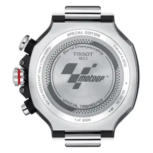 【TISSOT 天梭 官方授權】T-RACE系列 MOTOGP限量 三眼計時石英腕錶 母親節 禮物(T1414171105700)