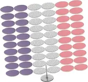 60pcs Nail Polishing Sheets Nail Drill Disk Foot Grinder Sandpaper Discs Sanding Paper Discs Nail Drill Sanding Attachment Manicure Supplies Sand Nail Drill Bits Metal