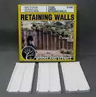 WOODLAND SCENICS #C1260 Three "Timber" Retaining Walls, C10