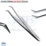 Electronics Watch Jewelry Making Tools Anti Static ESD L-Type Tweezers Precision