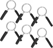 6Pcs Barbell Clips Dumbbell Spring Clamps Weight Bar Locking Collars for Weightlifting Work Out Strength 30Mm