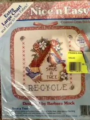 Dimensions Nice N Easy Counted Cross Stitch Kit Save A Tree Recycle Birdhouse