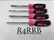 Snap-on Tools USA NEW 4pc PINK Soft Grip Mini-Grip Screwdriver Set SGDX40BP