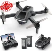 Drone for Kids w/1080P HD Camera RC Mini FPV Quadcopter 2 Batt Easy Fly Black