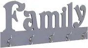 Wall Mounted Coat Rack Family Grey 74x29.5 cm,Coat & Hat Racks 2.15KG-284246
