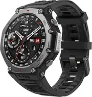 Amazfit T-Rex 3 Outdoor Rugged Military 48mm Smart Watch, Built in GPS, 27 Days Battery Life, Offline Maps, 2000 Nits Brightness, 10 ATM Water Resista (Black)