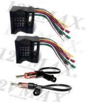 2x Radio Harness + 2x Antenna Radio works BMW MINI Cooper VW 2005-up Car Stereo