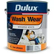 Dulux Wash&Wear 4L Low Sheen Whisper White Paint - 4L