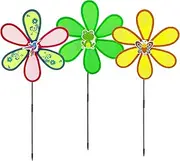 Outdoor Wind Spinner, Hummingbirds Frogs Butterfly Windmill | Windproof Rustproof Decorative Garden Stake for Courtyard Patio Balcony