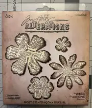 Sizzix Tim Holtz Alterations BIGZ DIE 656640 Tattered Florals