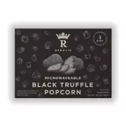 Regalis Microwavable Black Truffle Popcorn Non-GMO Kernels Real Black Europea...