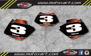 Custom Number Plate graphics for KTM EXC 1998 - 2003 / stickers / decals