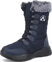 [DimaiGlobal] Womens Mens Winter Snow Boots Outdoor Waterproof Anti-Slip Tall Snow Boots Ladies Walking Shoes Comfy Flats Warm Faux Fur Lined Shoes