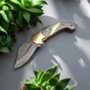 Unique Custom Hnadmade Damascus Steel Raindrop Penttran Pocket Folding knife