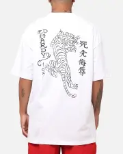 [ED HARDY] Ed Hardy Tiger Stamp T-shirt White - Size XL XL White