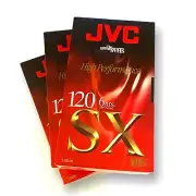 New JVC T-120 SX VHS NOS Blank Tapes for VCR Factory Sealed