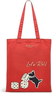 [RADLEY] London Lets Roll Cotton Medium Tote in Luscious Red, Luscious Red, One Size
